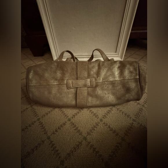 Vintage Jimmy Choo Brushed Gold Suede Ramona Tote Bag 2010 - Picture 15 of 16